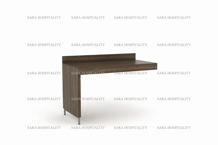 Modern L-shaped desk with woodgrain finish-2