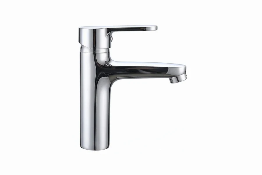 Modern single-lever basin faucet for sleek hotel guest bathrooms