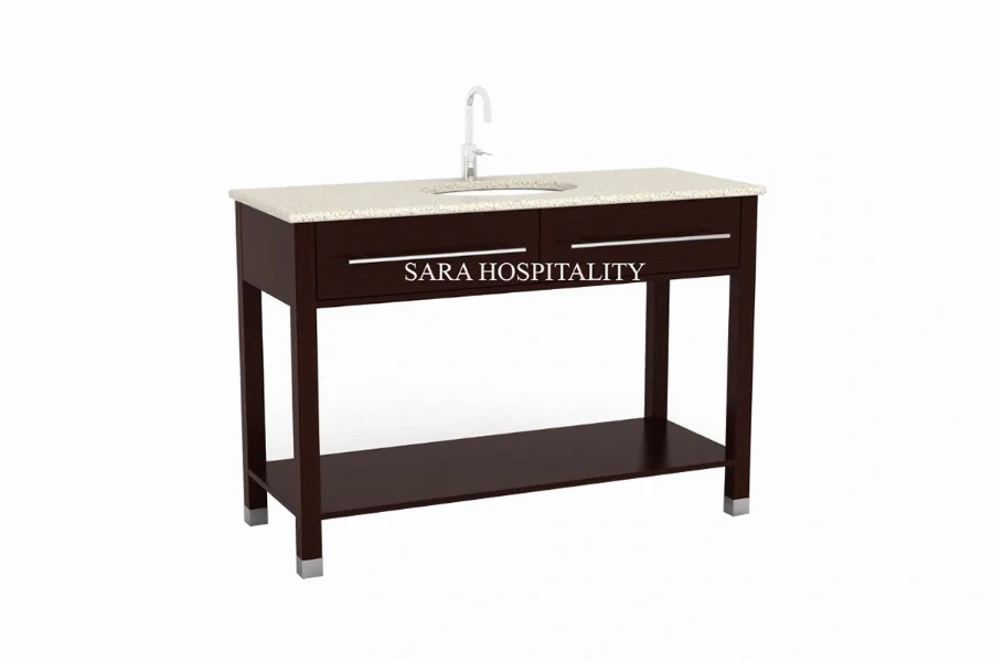 Modern straight frame vanity top featuring a clean-lined rectangular basin and a sharp, linear silhouette that anchors a contemporary bathroom layout