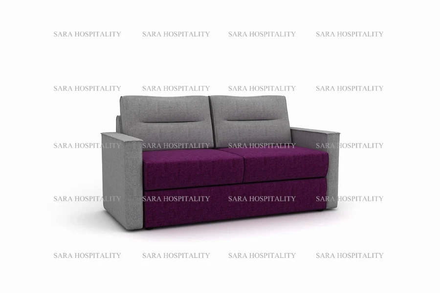 Modern dual-tone convertible sofa with plush seating -3