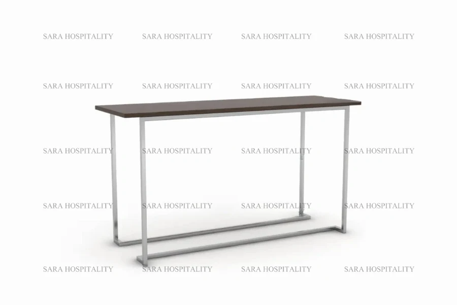 Architectural narrow desk featuring a seamless, long-form design and a sturdy yet lightweight aesthetic