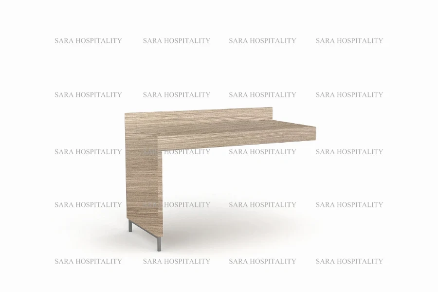 Modern L-shaped desk with woodgrain finish-4