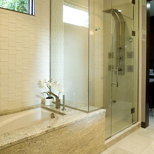 Buy granite tub surround with glass enclosure – modern design