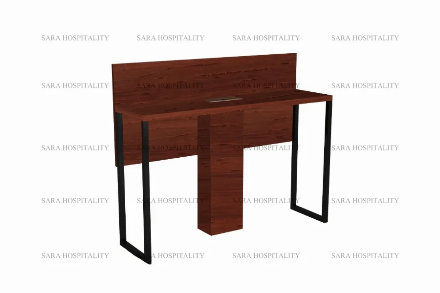 Architectural console table desk featuring a sturdy metal frame and a durable, high-quality finish for a professional look