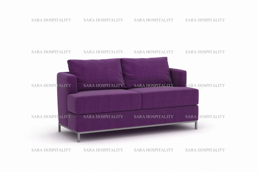Modern upholstered metal frame sofa for lounges - 4