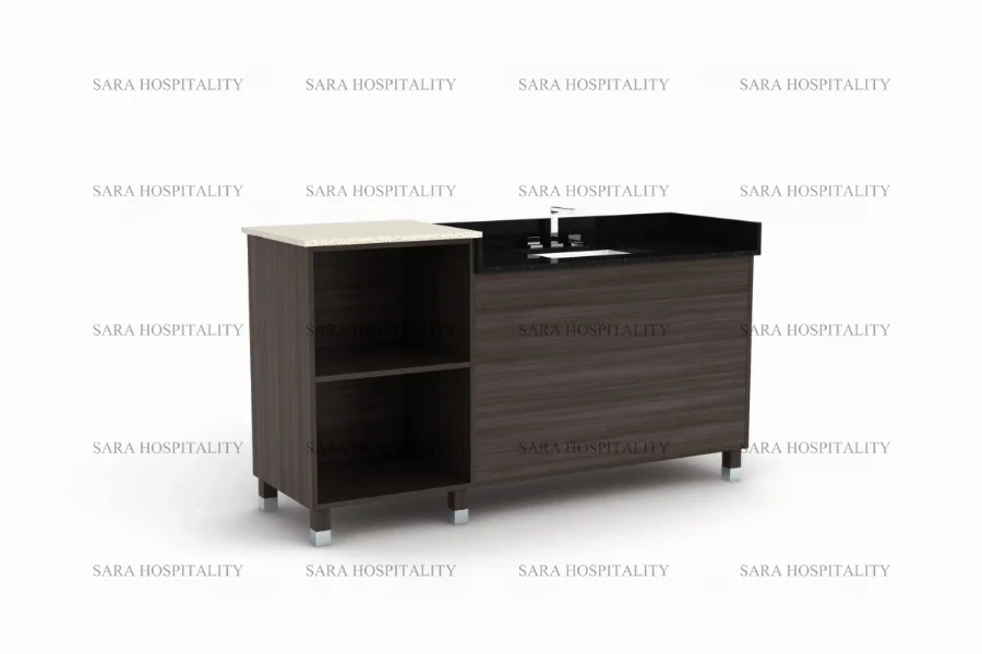 Sleek Double Drawer Vanity Base for organized hotel ensuite bathrooms