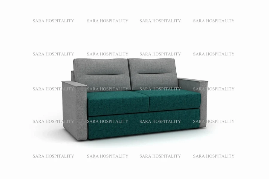 Modern dual-tone convertible sofa with plush seating -4