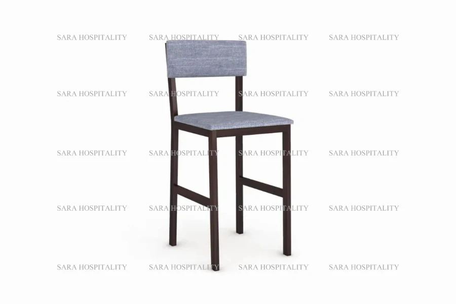 Sleek Urban Metal Back Chair for upscale breakfast cafes.