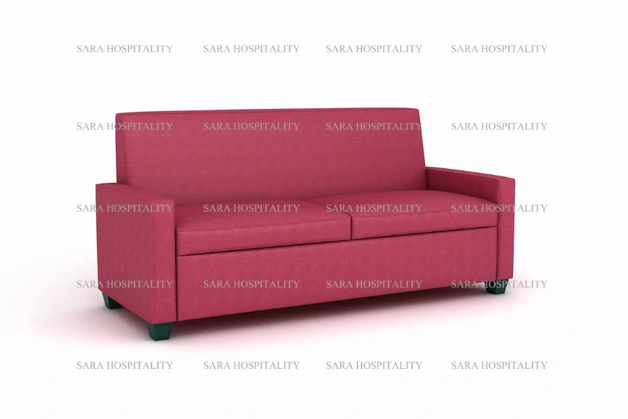 Contemporary Upholstered Sofa in Blue Fabric - 4