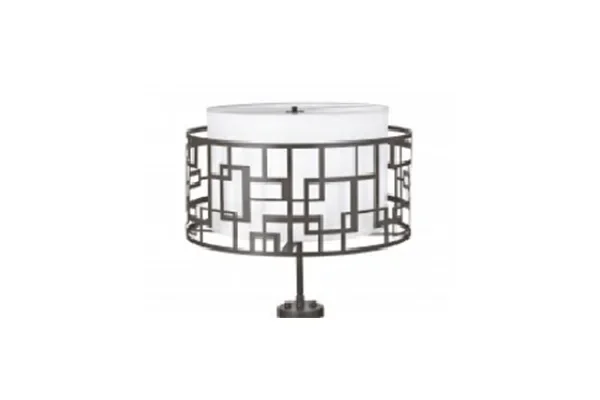 Geometric Cage Semi-Flush Light