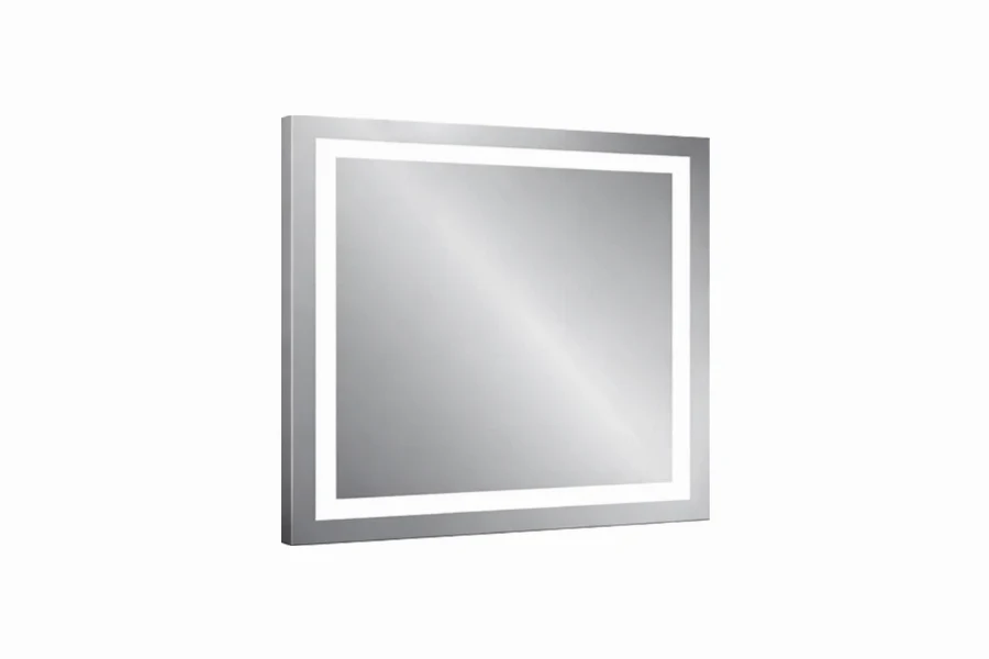 Sleek hospitality-grade backlit rectangular mirror for luxury boutique suites
