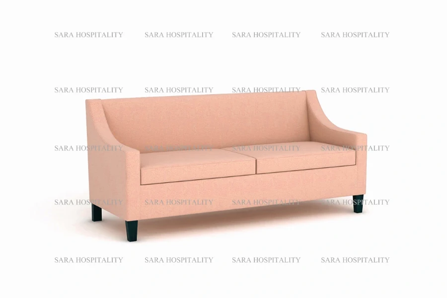 Modern Upholstered Hospitality Sofa – Light Blue - 4