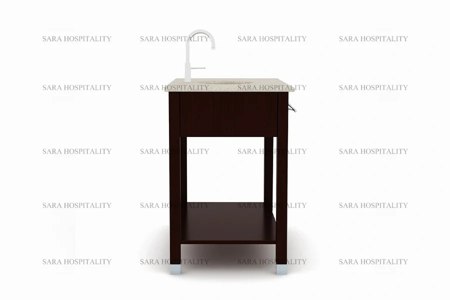 Charming Compact Shelf Vanity Base for intimate boutique hotel dressing nooks