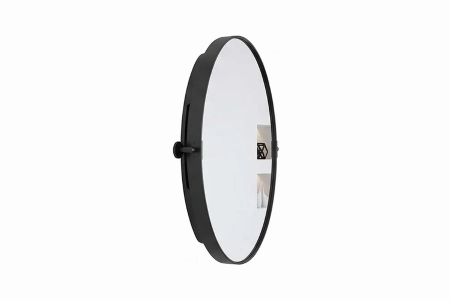 Hospitality-grade oval mirror designed for elegant boutique vanities