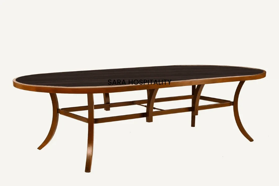 Outdoor Oval Dining Table -4