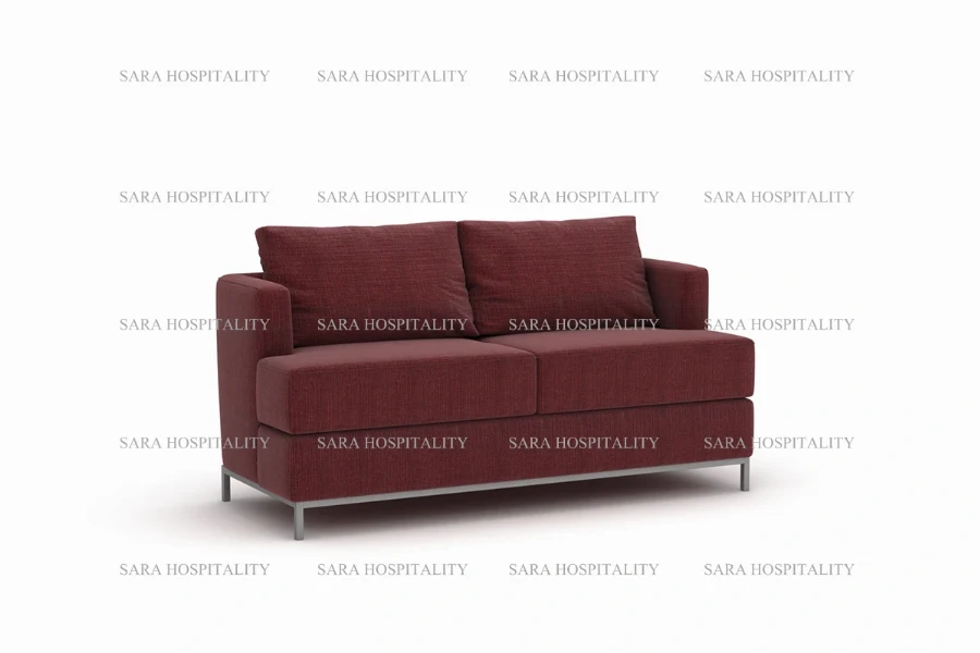 Modern upholstered metal frame sofa for lounges - 1