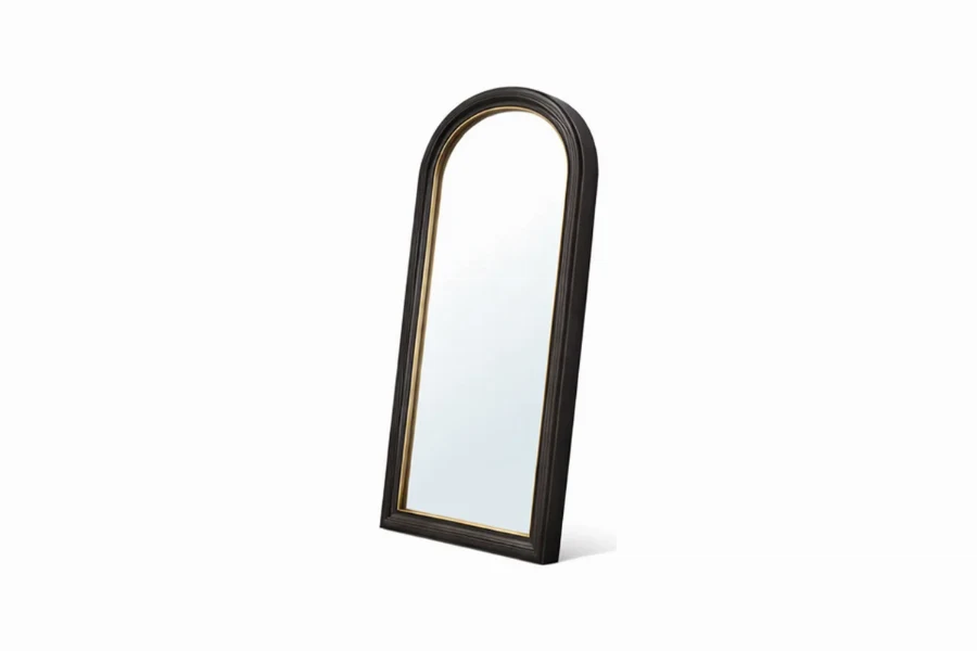 Elegant floor-to-ceiling mirror with a minimalist border for high-end resort interiors