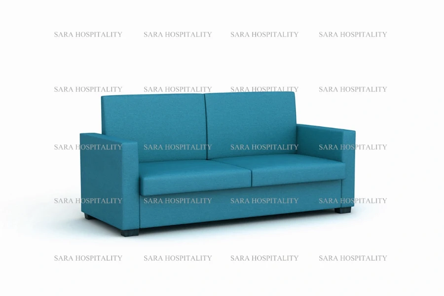 Modern Upholstered Box Arm Sofa in premium fabric - 2