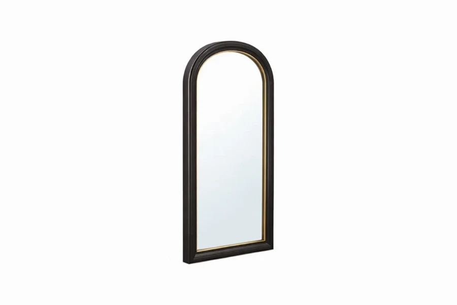 Contemporary thin-frame full length mirror designed for luxury boutique hotel suites
