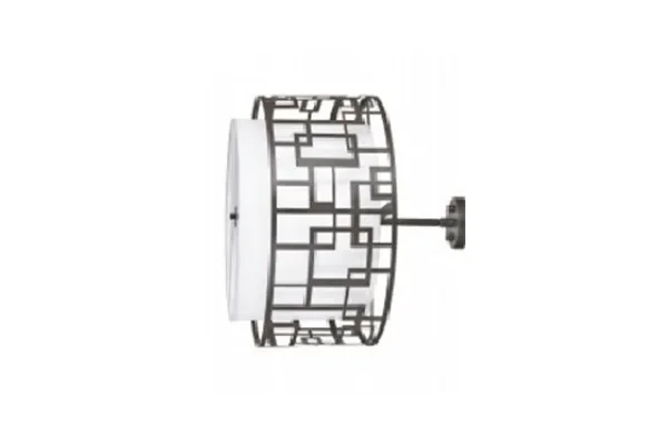 Geometric Cage Semi-Flush Light
