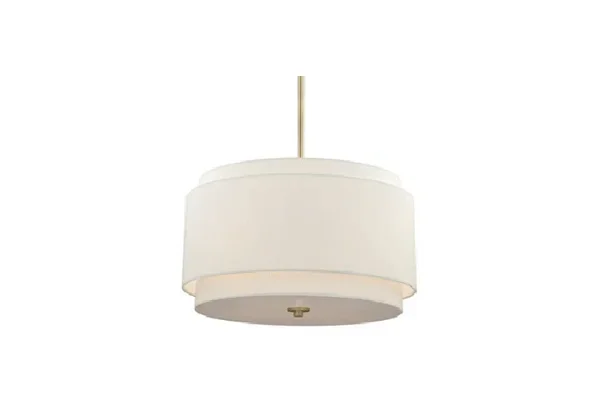 Double Drum Pendant Light