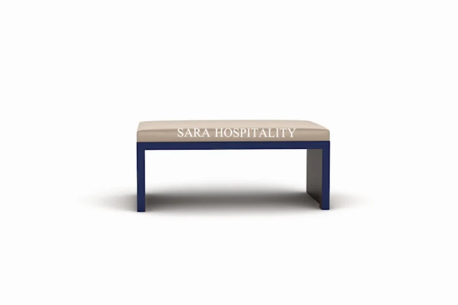 Hospitality Luggage Bench with Cushioned Top - 3