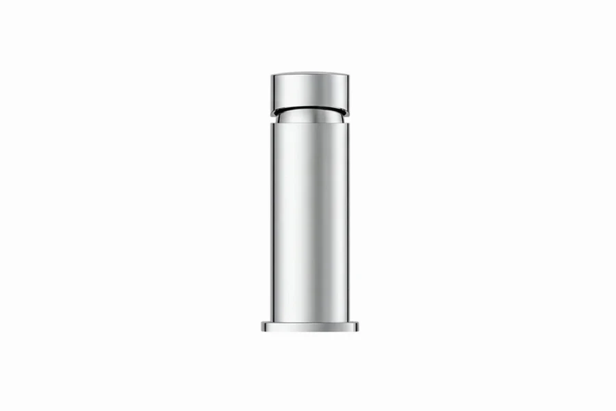 Durable cylindrical bathroom faucet in a professional matte finish