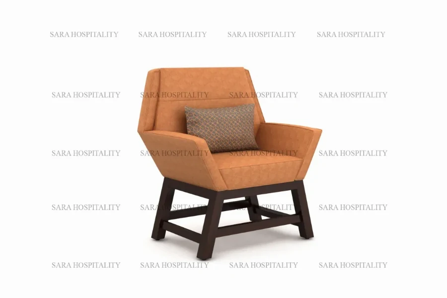 premium wooden frame accent chair