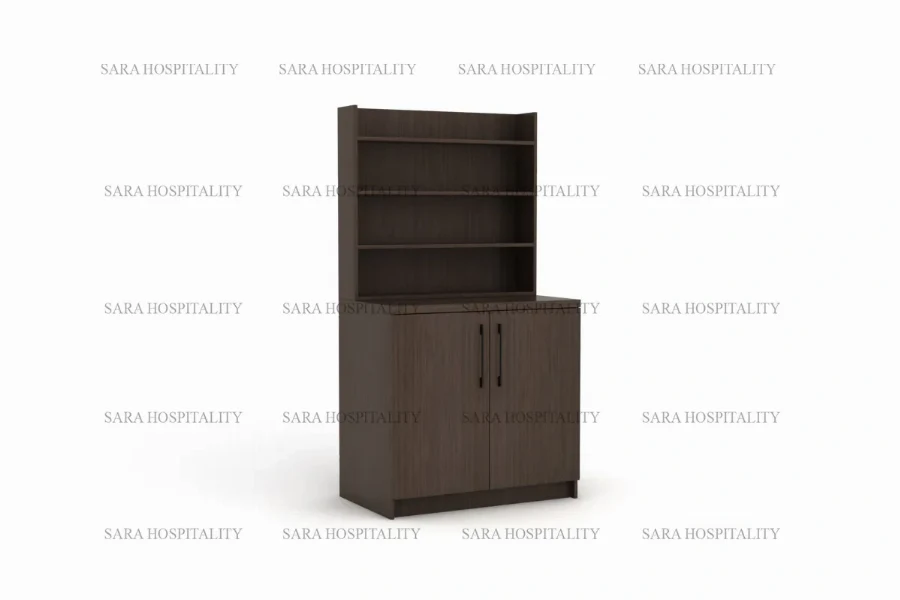 Modern tall storage cabinet featuring a vertical silhouette and clean-lined doors for a streamlined organizational solution