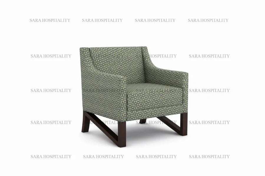 sleek upholstered arm lounge chair