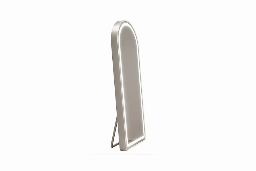 Hospitality-grade soft-edge dressing mirror featuring a sleek, slimline frame