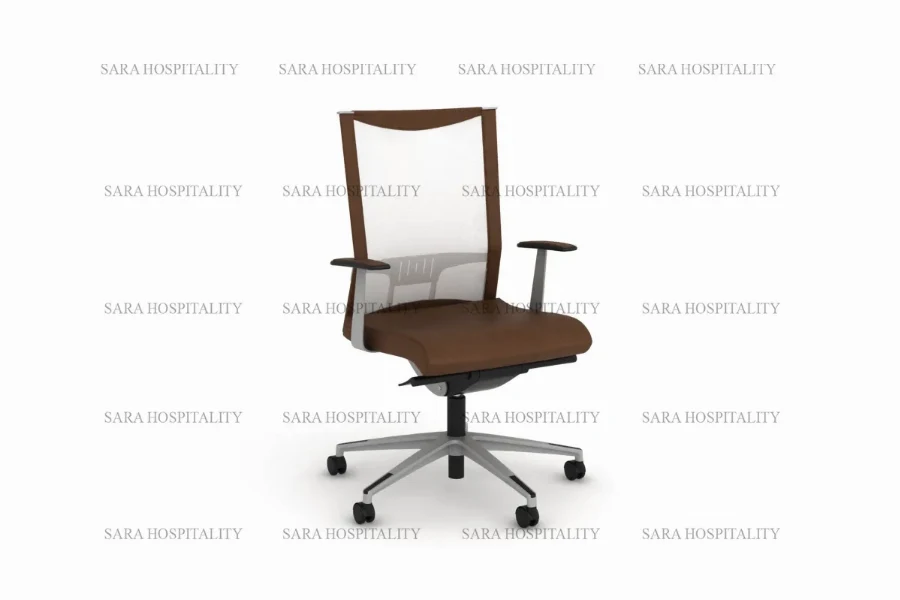 Organic Wooden Ergonomic Chair for warm, natural hotel morning lounges