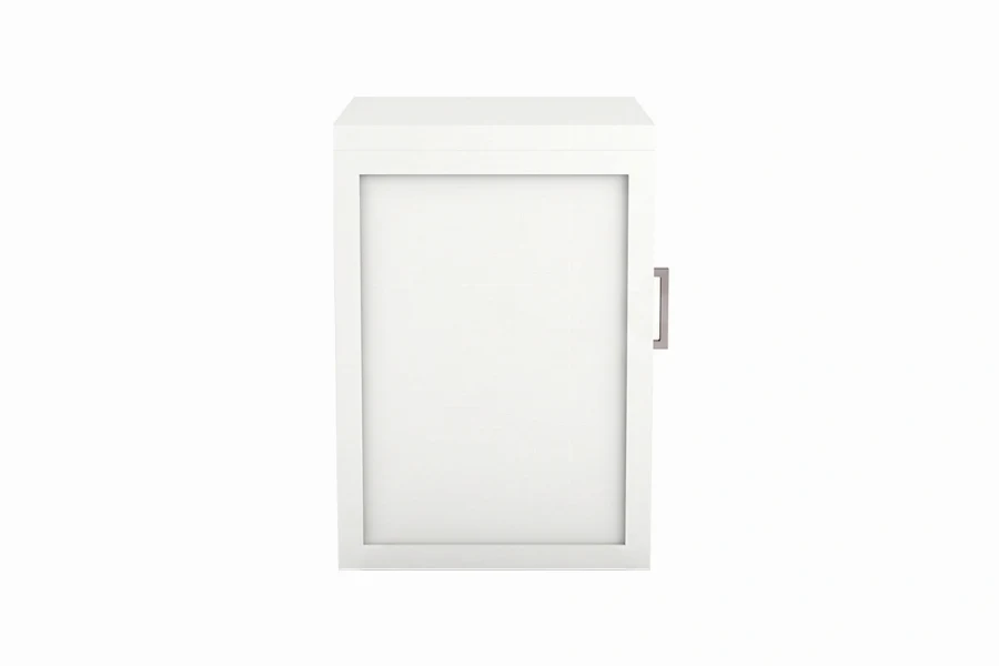 Sleek right hand door nightstand with smooth hinges and concealed cable channels