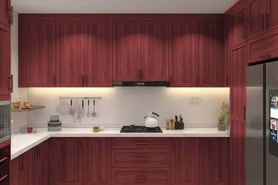 Minimalist linear wall cabinet featuring a uniform, clutter-free aesthetic and a sturdy yet lightweight structural design