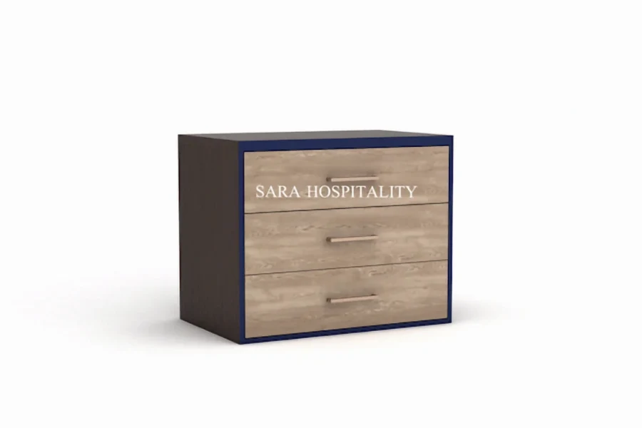 Hospitality credenza with three drawers and a dual-tone wood finish - 1