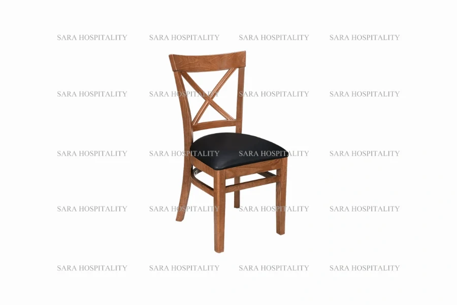 Rustic Cross Back Designer Chair for hotel breakfast nooks.