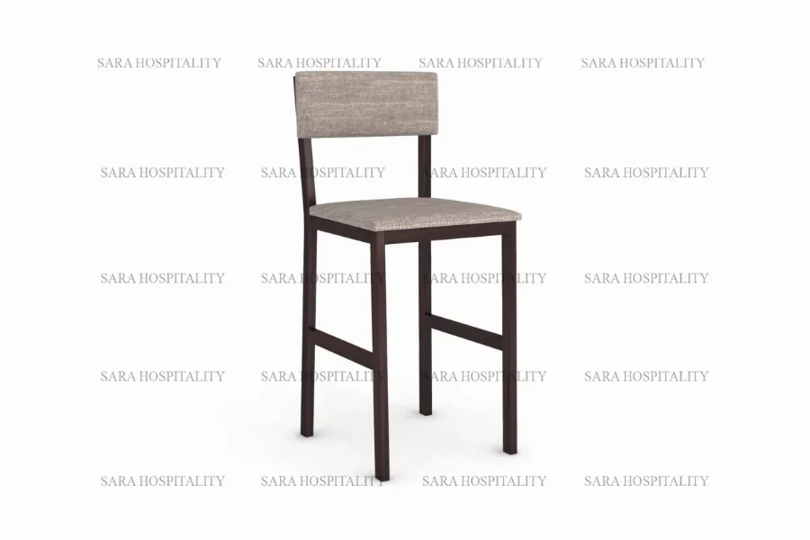 Stackable Minimalist Metal Dining Chair for commercial venues.