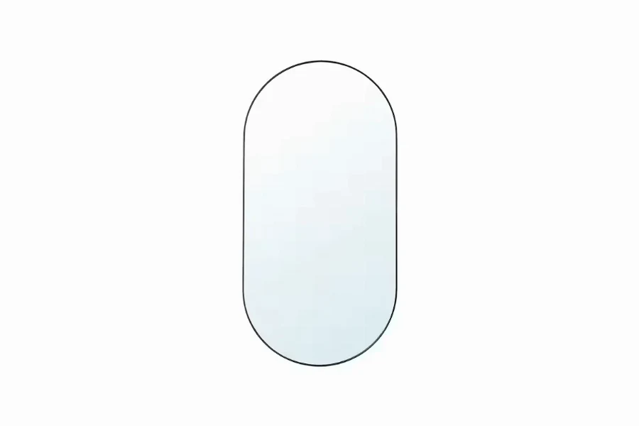 Modern slim edge full length mirror with a minimalist frame for hotel guest rooms