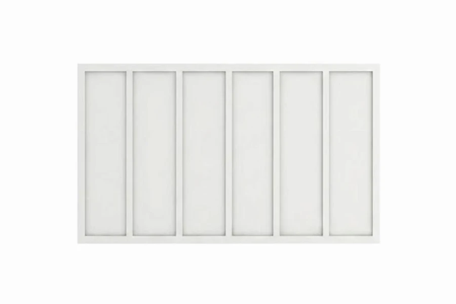 Sleek linear channel headboard with soft padding and integrated cable pass throughs