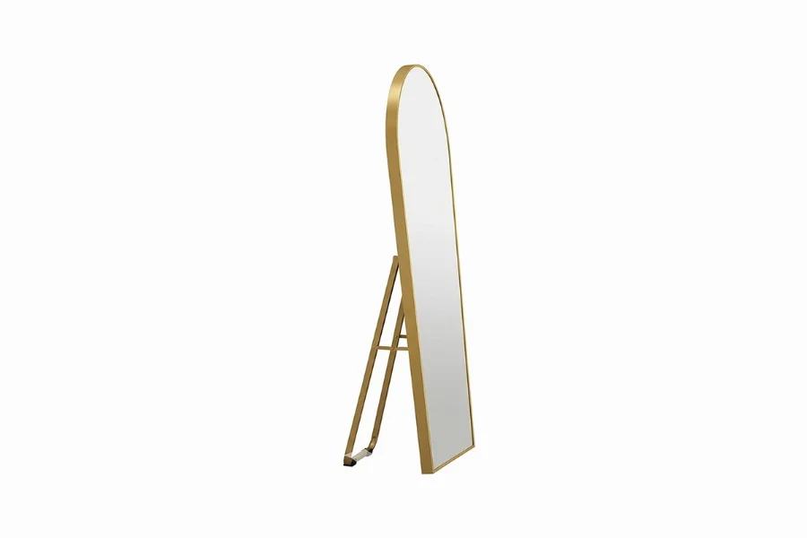 Elegant floor-to-ceiling arched dressing mirror for high-end resort interiors