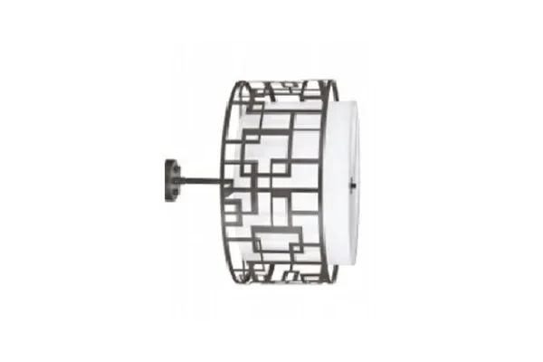 Geometric Cage Semi-Flush Light