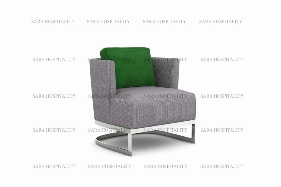 refined metal base lounge chair design