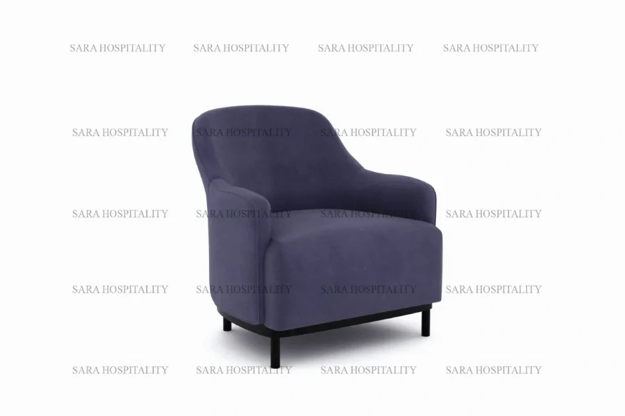 Chic Fabric Upholstered Lounge Chair for artisan breakfast counters