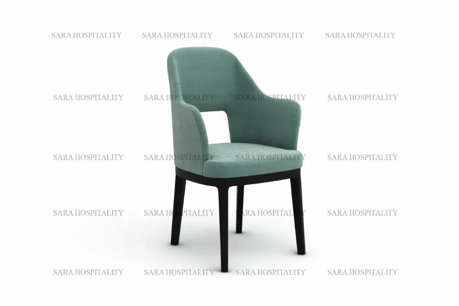 Compact Armless Lounge Chair for streamlined breakfast cafe layouts