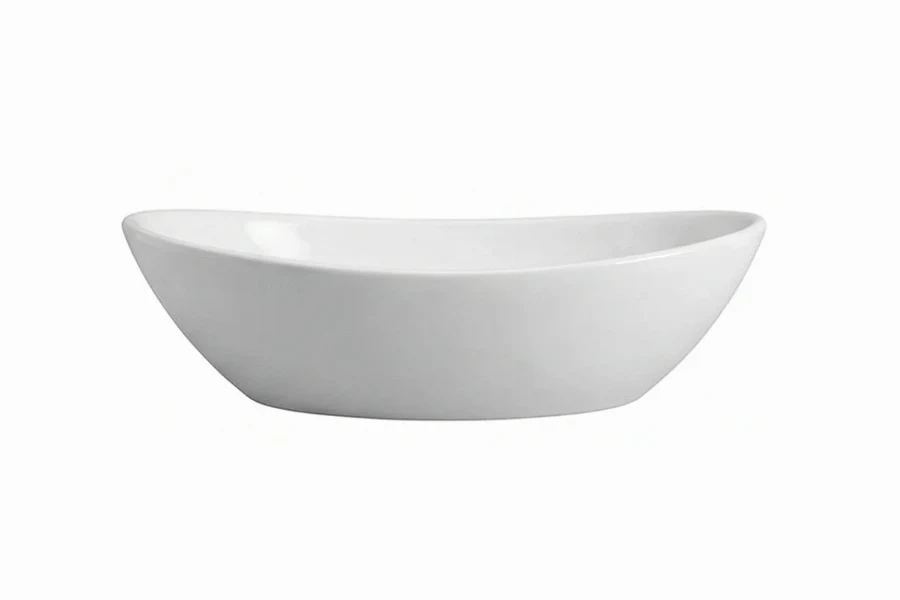 Contemporary classic vessel sink with a timeless circular design and a polished, easy-to-clean surface