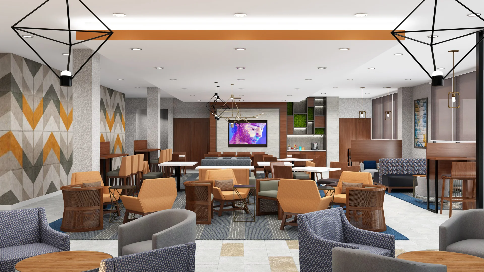 Approved Casegoods- lobby view - La Quinta Inn & Suites, Lexington Park, Patuxent