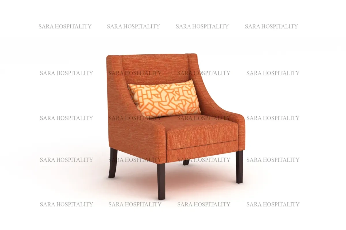 Statement Accent Lounge Chair for luxury hotel morning courtyards
