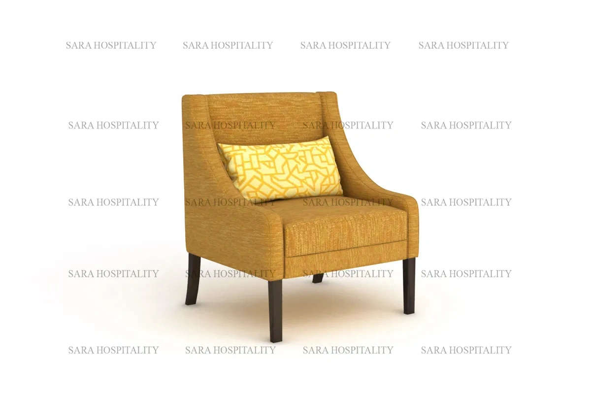 Resilient Accent Lounge Chair for high-traffic hotel dining plazas