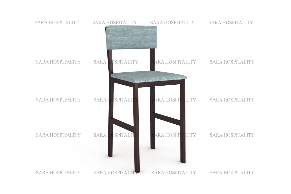 Durable Minimalist Metal Dining Chair for hotel terrace dining.