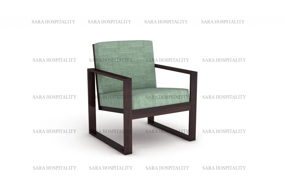 refined wooden frame armchair design